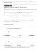 TEST BANK FOR Fundamentals of Financial Management 13th Edition by Eugene F&period; Brigham &comma; ISBN&colon; &lrm; 9781285027371 &vert;All Chapters Verified&vert; Guide A&plus;