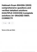 Hallmark Exam BSN206 &lpar;2025&rpar; comprehensive questions and verified detailed solutions &lpar;MULTIPLE CHOICES&rpar; &vert;complete solutions &vert;A&plus; GRADED &vert;100&percnt; CORRECT&excl;&excl;