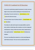 NURS 233 Combined Set Of  Questions And  Expert Solutions