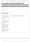 CNA Chapter 5 EXAM QUESTIONS WITH COMPLETE SOLUTION&rpar; &lpar;MULTIPLE CHOICES&rpar; &lpar;A&plus; GRADED 100&percnt; VERIFIED&rpar; LATEST VERSION 2025