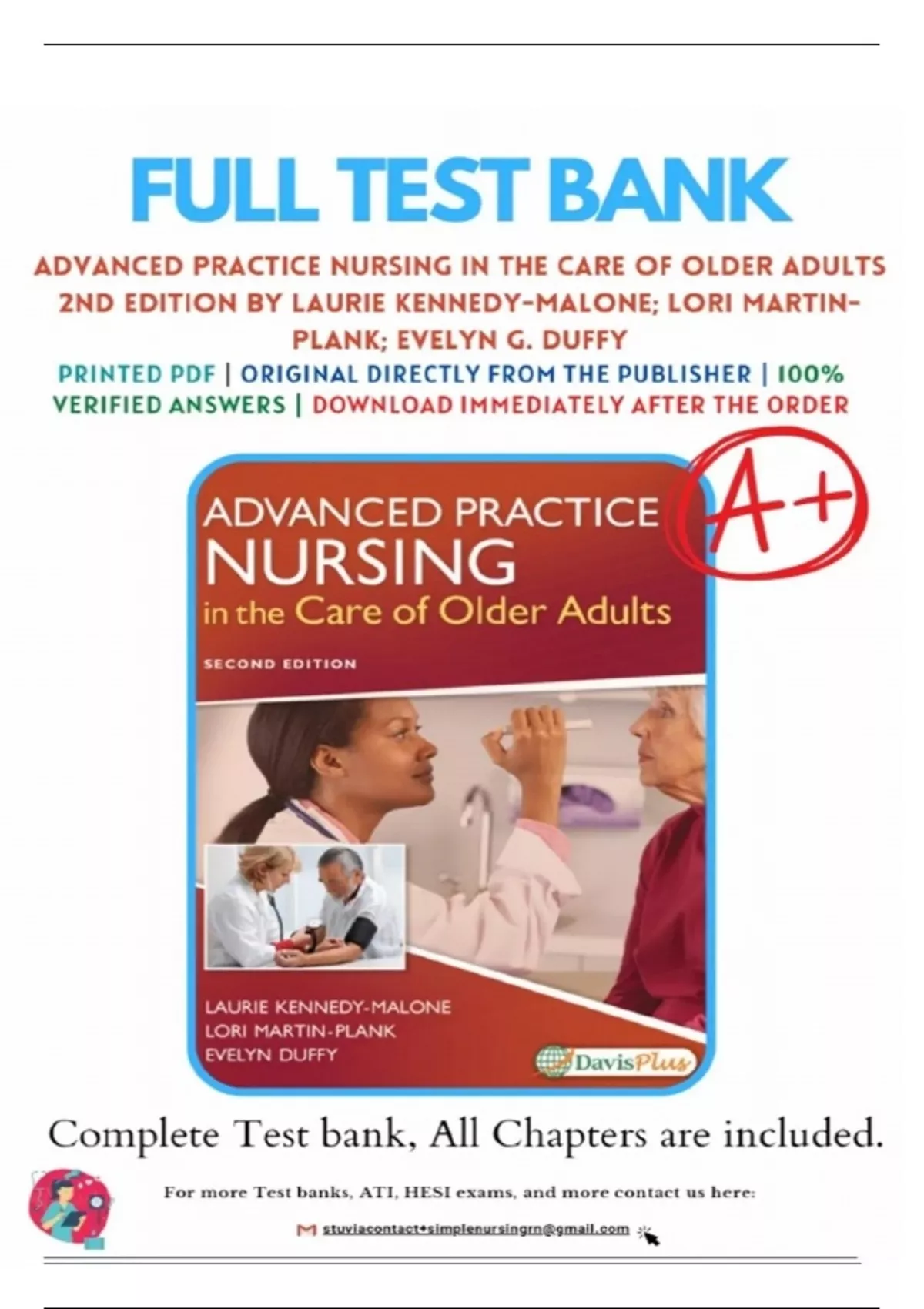 Test Bank for Advanced Practice Nursing in the Care of Older Adults 2nd ...