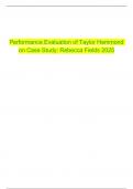Performance Evaluation of Taylor Hammond on Case Study&colon; Rebecca Fields 2025