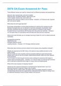 D076 OA Exam Answered A&plus; Pass