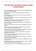 HCA 540 FINAL &lpar;Post-Midterm Chapters&rpar; EXAM LATEST UPDATE 