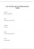 SAT VOCABULARY EXAM PREP 2025 KEY TERMS