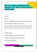 Bio 172 UH Manoa 2025&sol;2026 Exam  Questions with 100&percnt; Correct Answers &vert;  Latest Update 