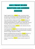 ANCC PMHNP REVIEW QUESTIONS AND ANSWERS 2025&sol;2026