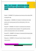 BIOL 1441 EXAM 1 2025&sol;2026 EXAM  QUESTIONS AND ANSWERS &vert; 100&percnt;  PASS