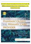  TEST BANK For Edmunds' Pharmacology for the Primary Care Provider&comma; 5th Edition by Zambroski & Rebecca M Lutz &vert; Verified Chapter's 1 - 73 &vert; Complete Newest Version