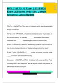 BIOL 2117 Ch 12 Exam 3 2025&sol;2026  Exam Questions with 100&percnt; Correct  Answers &vert; Latest Update 