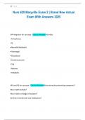 Nurs 620 Maryville Exam 2 &vert; Brand New Actual Exam With Answers 2025