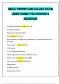 ANCC PMHNP LAB VALUES EXAM QUESTIONS AND ANSWERS 2025&sol;2026