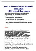 HESI RN Comprehensive Predictor Exam 2024 &vert; 100&percnt; Score Guaranteed &vert; Full Q&A with Rationales