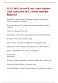 SLO1 WGU Actual Exam Latest Update  2025 Questions and Correct Answers  Rated A&plus;