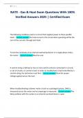 NATE - Gas & Heat Exam Practice Questions With 100&percnt; Verified Answers 2025 