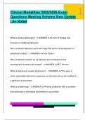 Clinical Modalities 2025&sol;2026 Exam  Questions Marking Scheme New Update  &vert; A&plus; Rated