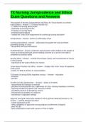 TX Nursing Jurisprudence and Ethics Exam Questions and Answers
