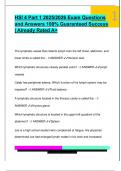  HSI 4 Part 1 2025&sol;2026 Exam Questions  and Answers 100&percnt; Guaranteed Success  &vert; Already Rated A&plus; 