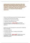 IAHSS BASIC TRAINING FOR HEALTHCARE SECURITY OFFICERS NEWEST EXAM 1 2025 WITH MULTIPLE CHOICE OF QUESTIONS AND CORRECT ANSWERS ALREADY GRADED A&plus; AND 100&percnt; GUARANTEE PASS &lpar;BRAND NEW&excl;&excl;&excl;&excl;&excl;&excl;&rpar;