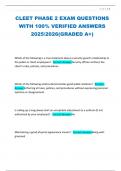 CLEET PHASE 2 EXAM QUESTIONS WITH 100&percnt; VERIFIED ANSWERS 2025&sol;2026&lpar;GRADED A&plus;&rpar;