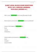 CLEET LEGAL BLOCK EXAM QUESTIONS WITH 100&percnt; VERIFIED ANSWERS 2025&sol;2026 &lpar;GRADED A&plus;&rpar;