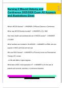  Nursing II Wound Ostomy and  Continence 2025&sol;2026 Exam All Answers  and Illustrations Given