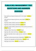 PUBLIX DELI MANAGEMENT TEST QUESTIONS AND ANSWERS 2025&sol;2026