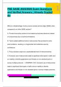 PSE SASE 2025&sol;2026 Exam Questions  and Verified Answers &vert; Already Graded  A&plus;