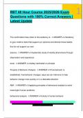 RBT 40 Hour Course 2025&sol;2026 Exam  Questions with 100&percnt; Correct Answers &vert;  Latest Update