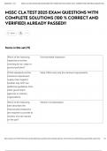 MSSC CLA TEST EXAM  2025 EXAM QUESTIONS WITH COMPLETE SOLUTIONS &lpar;100 &percnt; CORRECT AND VERIFIED&rpar; ALREADY PASSED&excl;&excl;