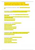 Physical examination Best Of ART-RN  QUESTIONS AND ANSWERS 100&percnt; CORRECT