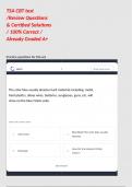 TSA CBT test &sol;Review Questions & Certified Solutions &sol; 100&percnt; Correct &sol; Already Graded A&plus;