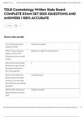 TDLR Cosmetology Written State Board exam COMPLETE EXAM SET 2025 &vert;QUESTIONS AND ANSWERS &vert; 100&percnt; ACCURATE