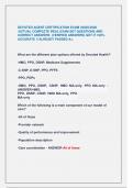 DEVOTED AGENT CERTIFICATION EXAM 22025&sol;2026  &sol;ACTUAL COMPLETE REAL EXAM SET QUESTIONS AND  CORRECT ANSWERS &lpar;VERIFIED ANSWERS&rpar; GET IT 100&percnt;  ACCURATE &excl;&excl; ALREADY PASSED A&plus;&period;