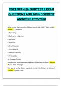 CSET SPANISH SUBTEST 2 EXAM QUESTIONS AND 100&percnt; CORRECT ANSWERS 2025&sol;2026