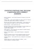 STATISTICS PORTAGE CNSL 503 EXAM 2 QUESTIONS WITH CORRECT ANSWERS