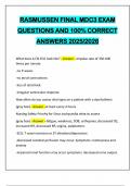RASMUSSEN FINAL MDC3 EXAM QUESTIONS AND 100&percnt; CORRECT ANSWERS 2025&sol;2026