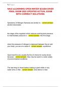 NAUI eLEARNING OPEN WATER SCUBA DIVER  FINAL EXAM 2025 UPDATED ACTUAL EXAM  WITH CORRECT SOLUTIONS&period;