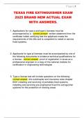 TEXAS FIRE EXTINGUISHER EXAM  2025 BRAND NEW ACTUAL EXAM  WITH ANSWERS&period; 