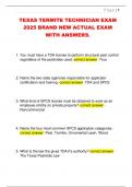 TEXAS TERMITE TECHNICIAN EXAM  2025 BRAND NEW ACTUAL EXAM  WITH ANSWERS&period; 