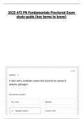 2025 ATI PN Fundamentals Proctored Exam study guide &lpar;key terms to know&rpar;