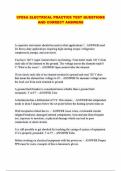 CFESA ELECTRICAL PRACTICE TEST QUESTIONS AND CORRECT ANSWERS