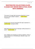 WASTEWATER COLLECTIONS &lpar;CLASS  II&rpar; EXAM 2025 BRAND NEW ACTUAL EXAM  WITH ANSWERS&period; 