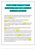 STATE FARM CASUALTY EXAM QUESTIONS AND 100&percnt; CORRECT ANSWERS 2025&sol;2026
