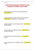 PIPEFITTER EXAM 2025 UPDATED ACTUAL  EXAM WITH CORRECT SOLUTIONS&period;