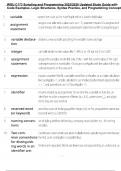 WGU C173 Scripting and Programming 2025&sol;2026 Updated Study Guide with Code Examples&comma; Logic Structures&comma; Syntax Practice&comma; and Programming Concepts