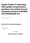 Milady Chapter 17 Hairstyling 2025 update &vert;comprehensive questions and verified answers &lpar;complete solutions&rpar; ASSURED SUCCESS&vert;GRADE A&plus;&excl;&excl;