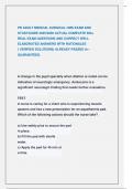 PN ADULT MEDICAL SURGICAL CMS EXAM AND  STUDYGUIDE 2025&sol;2026 ACTUAL COMPLETE 500&plus;  REAL EXAM QUESTIONS AND CORRECT WELL  ELABORATED ANSWERS WITH RATIONALES  &lpar; VERIFIED SOLUTIONS&rpar; ALREADY PASSED A&plus;- GUARANTEED&period;