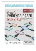 Test Bank For Brown's Evidence-Based Nursing&colon; The Research-Practice Connection 5th Edition by Emily W&period; Nowak&vert;&vert;ISBN 978-1284275889&vert;&vert;All Chapters&vert;&vert;Complete Guide A&plus;