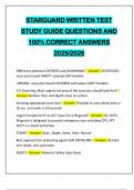 STARGUARD WRITTEN TEST STUDY GUIDE QUESTIONS AND 100&percnt; CORRECT ANSWERS 2025&sol;2026